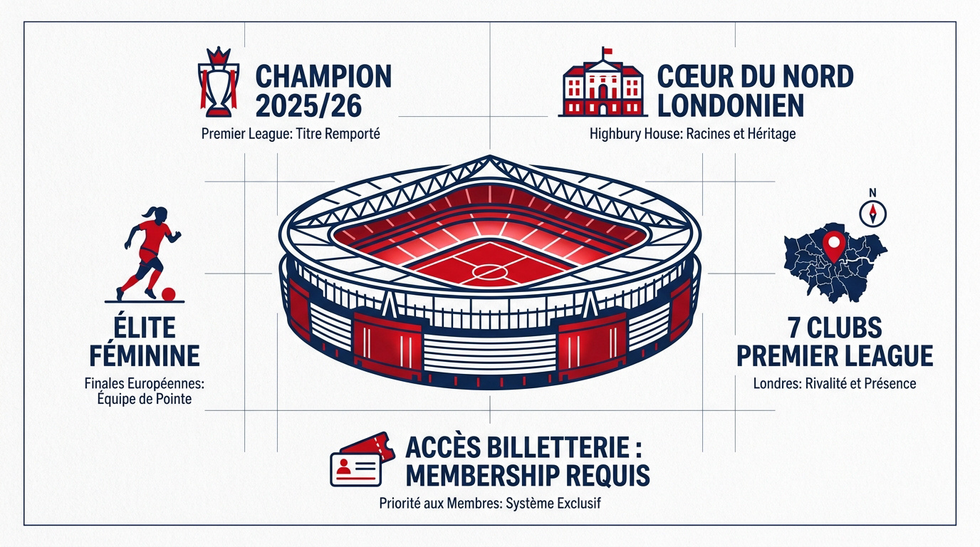 L'Emirates Stadium, stade emblématique d'Arsenal FC à Londres